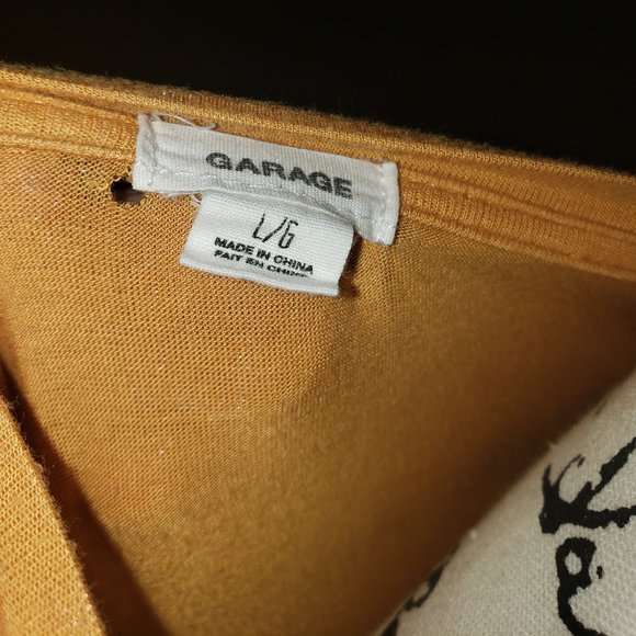 Garage Mustard High Low Tee Size Large - Picture 4 of 4